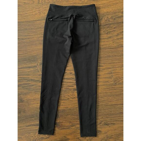 Zella Women's Black High Waist Faux Leather Hybrid Leggings Size M - Picture 4 of 5